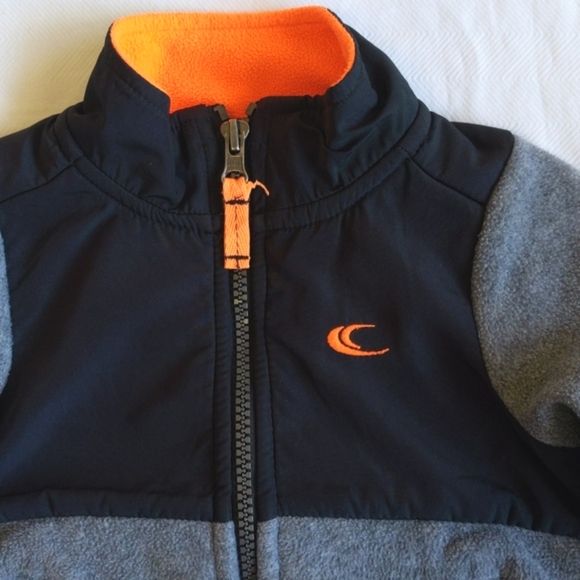 carter's sporty fleece zip-up jacket 12 months baby boy - Picture 3 of 7